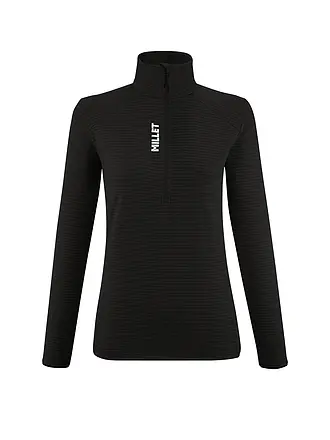 MILLET | Zipshirt da donna Intense Fleece per escursioni | schwarz